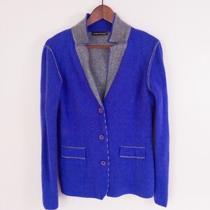 L'Atelier Del Cashmere Button Down Wool Blend Cardigan Size Medium